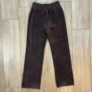 Nuuds Brown Ribbed Corduroy Wide Leg Pants Women’s Small S Pull On Stretchy